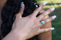 Mohave Turquoise Round Ring in Sterling Silver Size 6.5  - Turquoise Jewelry - for Calm, Protection & Truth