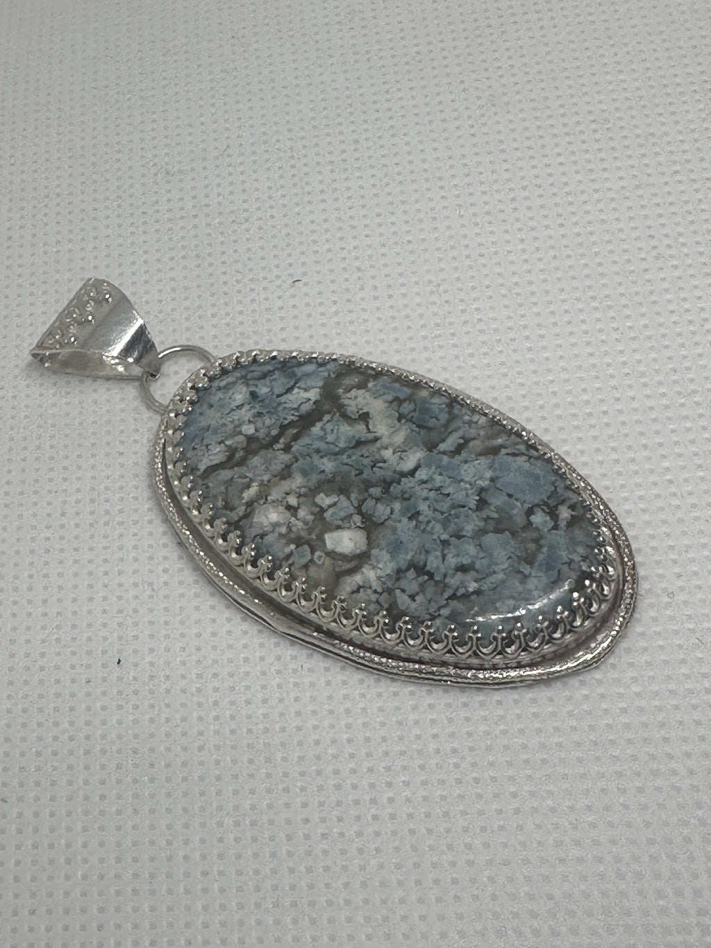 Opal & Chalcedony Sterling Silver Pendant | Large Natural Stone Boho Pendant | Handcrafted Crystal Jewelry for inspiration and to reduce anxiety