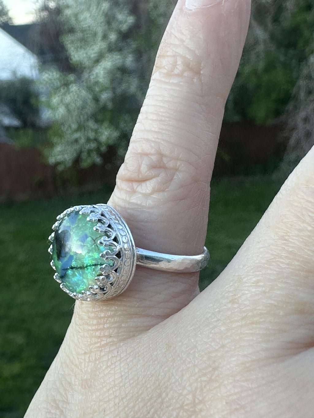 Sterling Silver Opal Doublet Ring | Size 7 | Studio Staples Collection