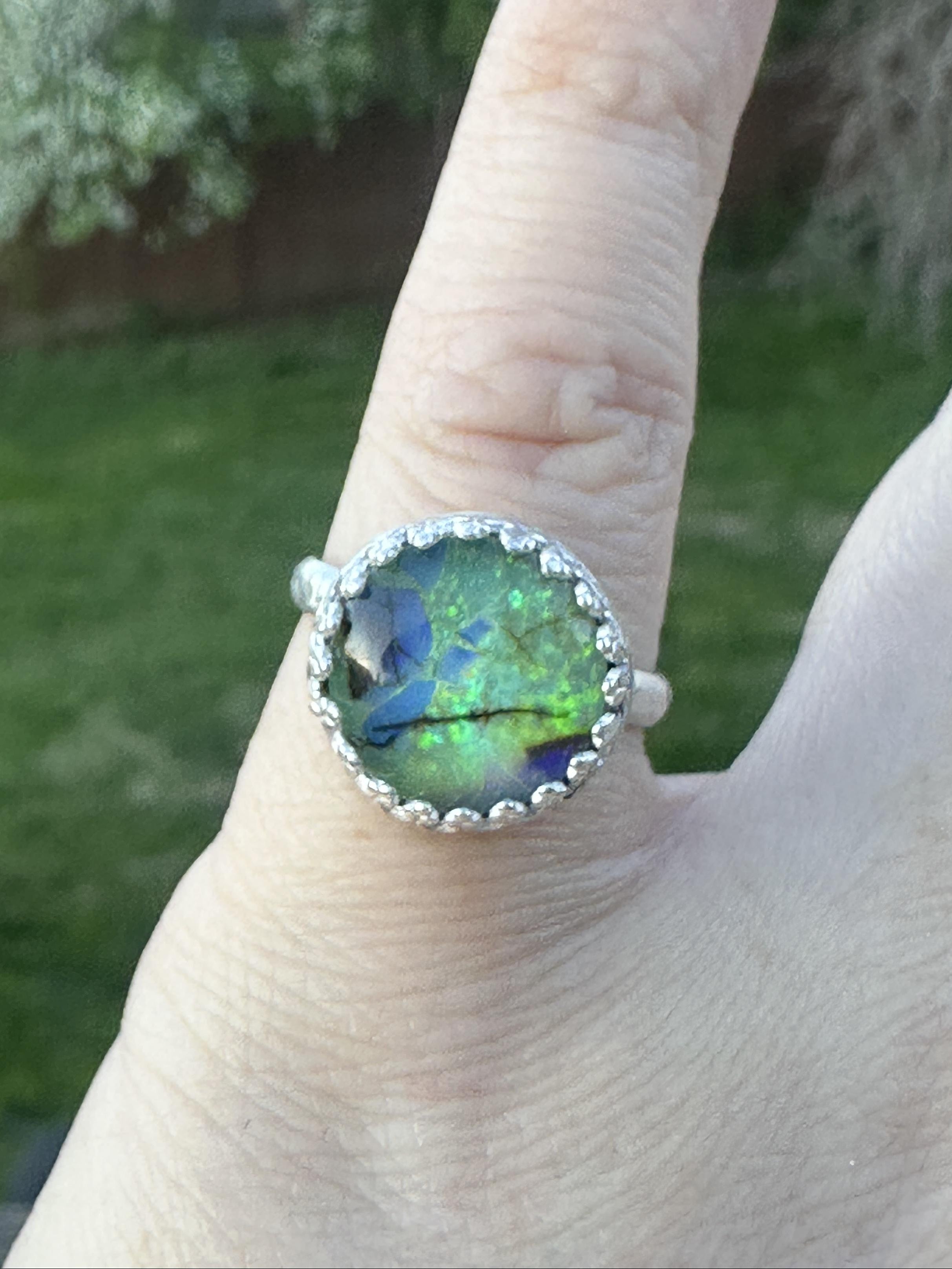 Sterling Silver Opal Doublet Ring | Size 7 | Studio Staples Collection