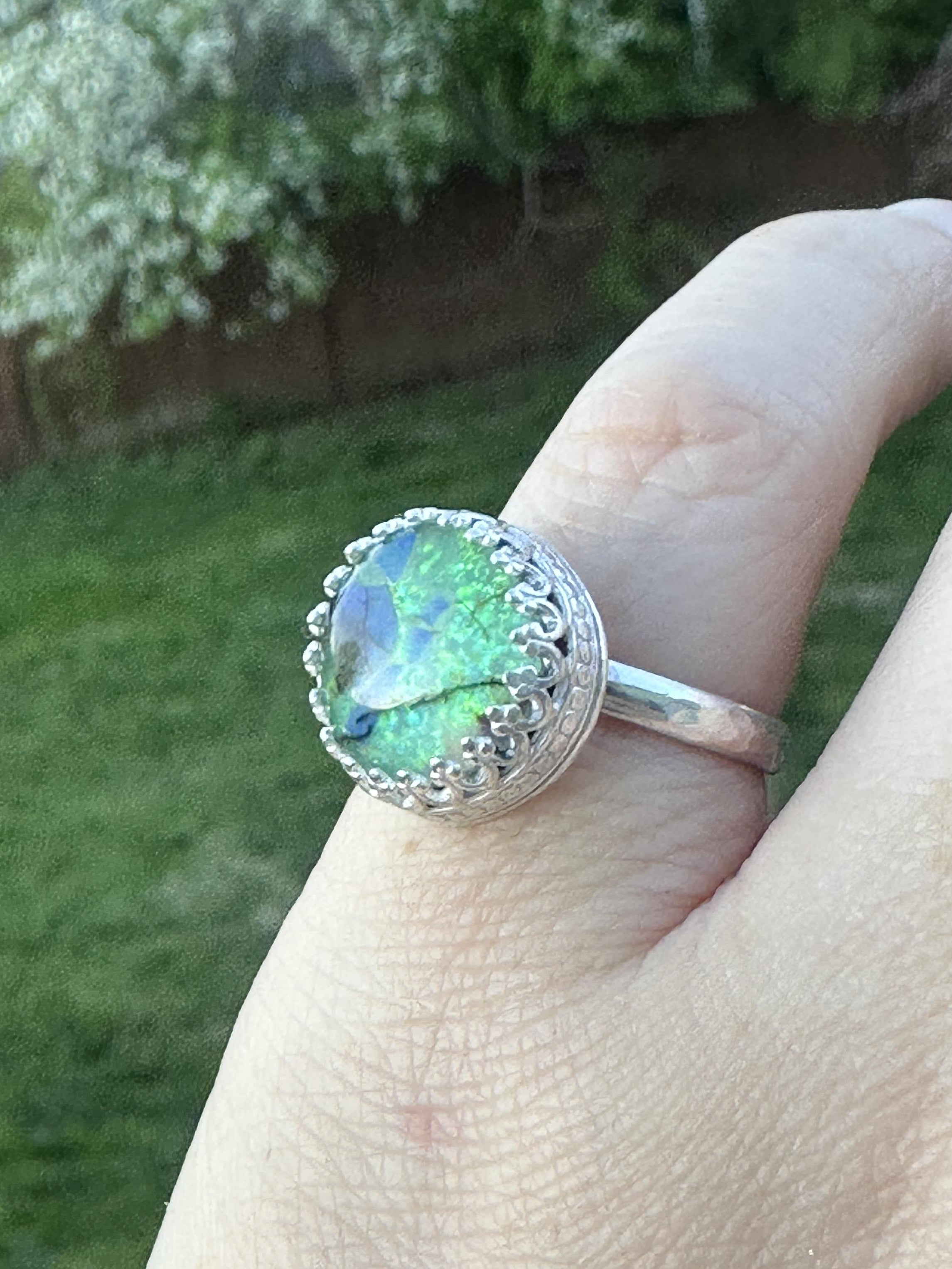 Sterling Silver Opal Doublet Ring | Size 7 | Studio Staples Collection