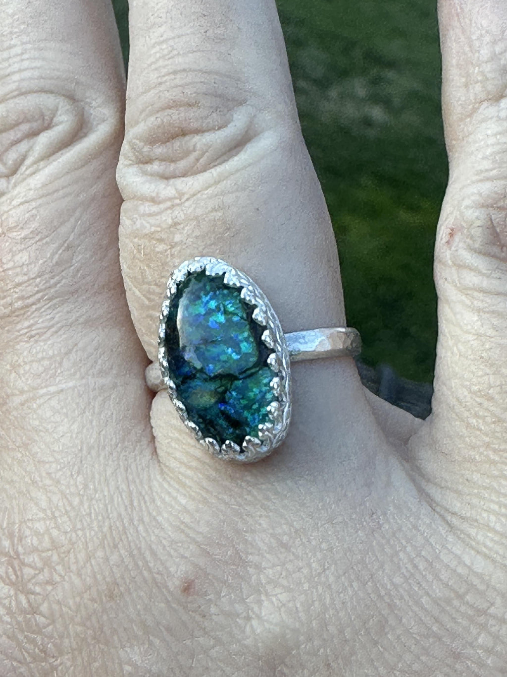 Sterling Silver Opal Doublet Ring | Size 8.5 | Studio Staples Collection