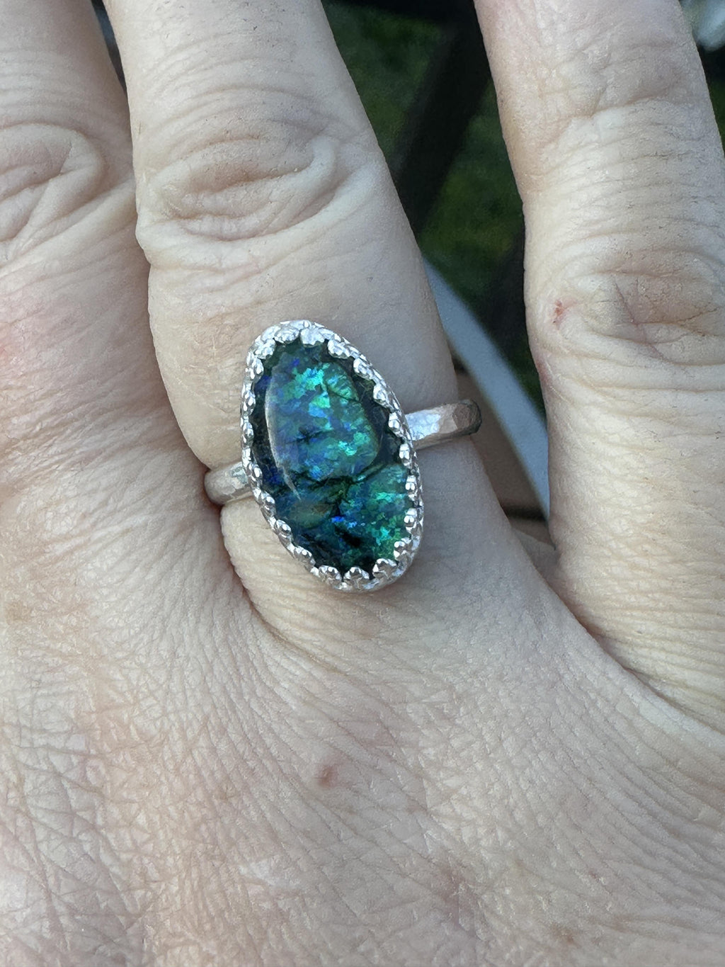 Sterling Silver Opal Doublet Ring | Size 8.5 | Studio Staples Collection