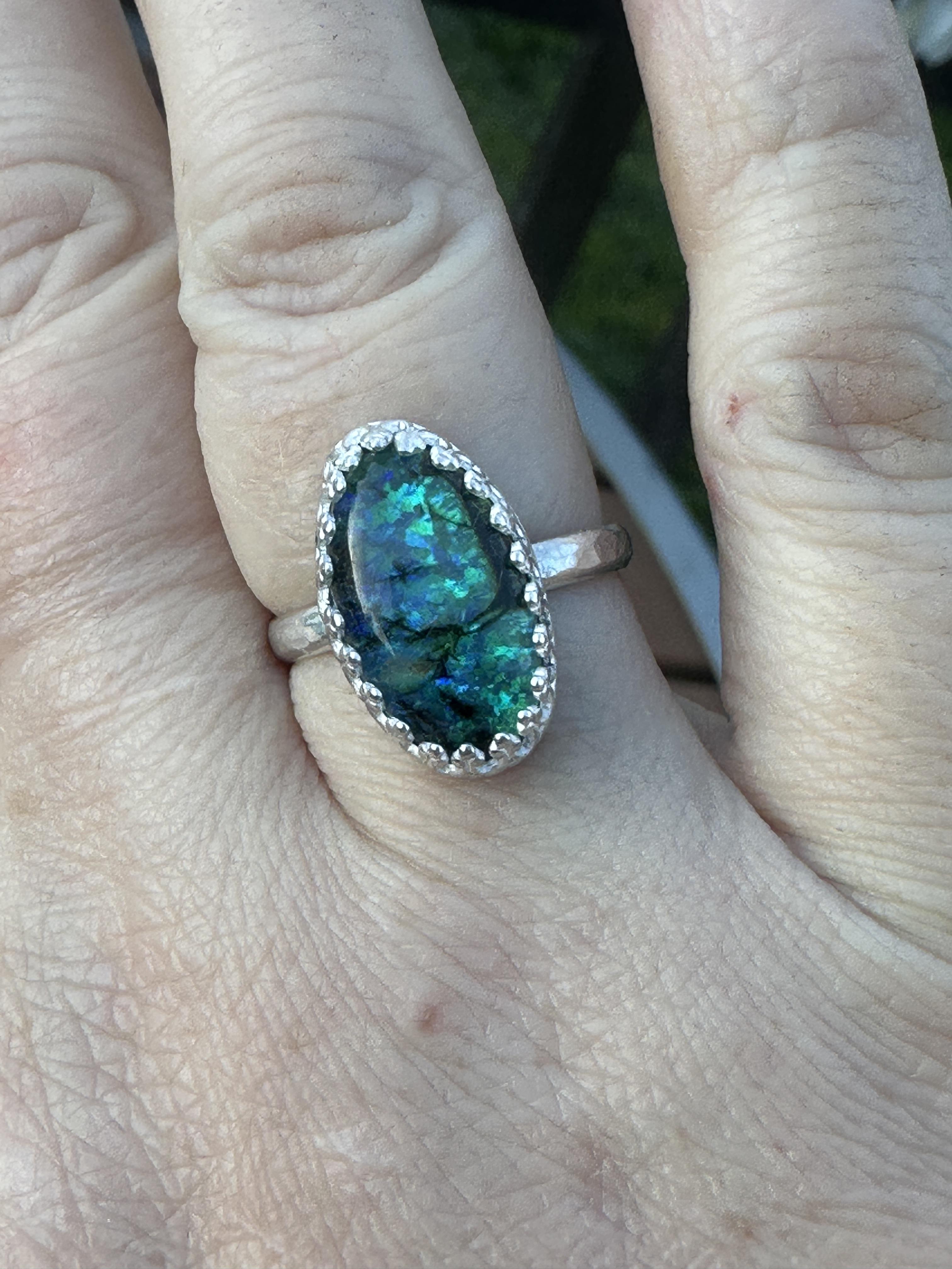 Sterling Silver Opal Doublet Ring | Size 8.5 | Studio Staples Collection