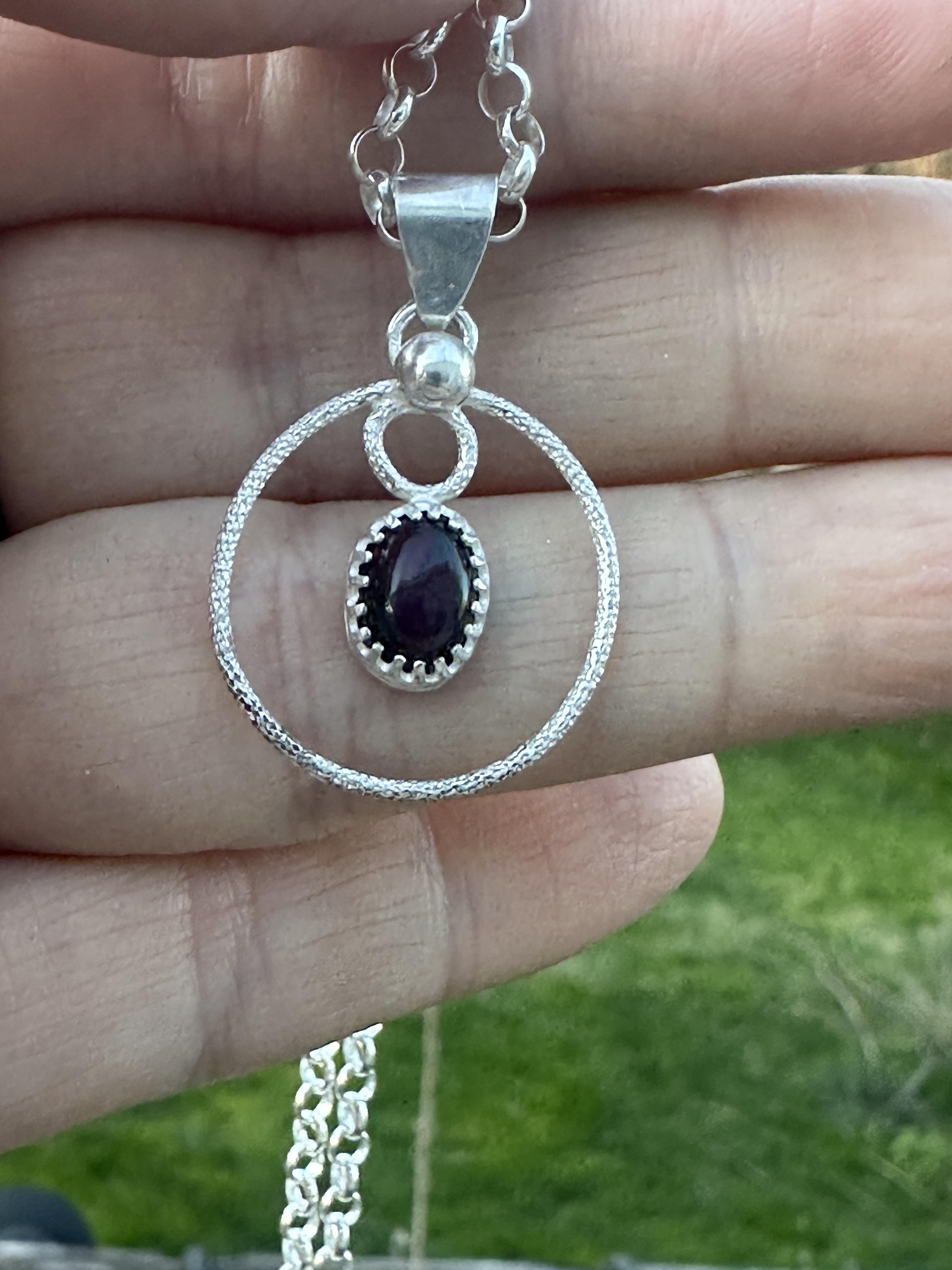 Ethiopian Black Opal Sterling Silver Sparkle Pendant - for transformation and healing | Studio Staples Collection