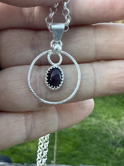 Ethiopian Black Opal Sterling Silver Sparkle Pendant - for transformation and healing | Studio Staples Collection