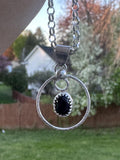 Ethiopian Black Opal Sterling Silver Sparkle Pendant - for transformation and healing | Studio Staples Collection