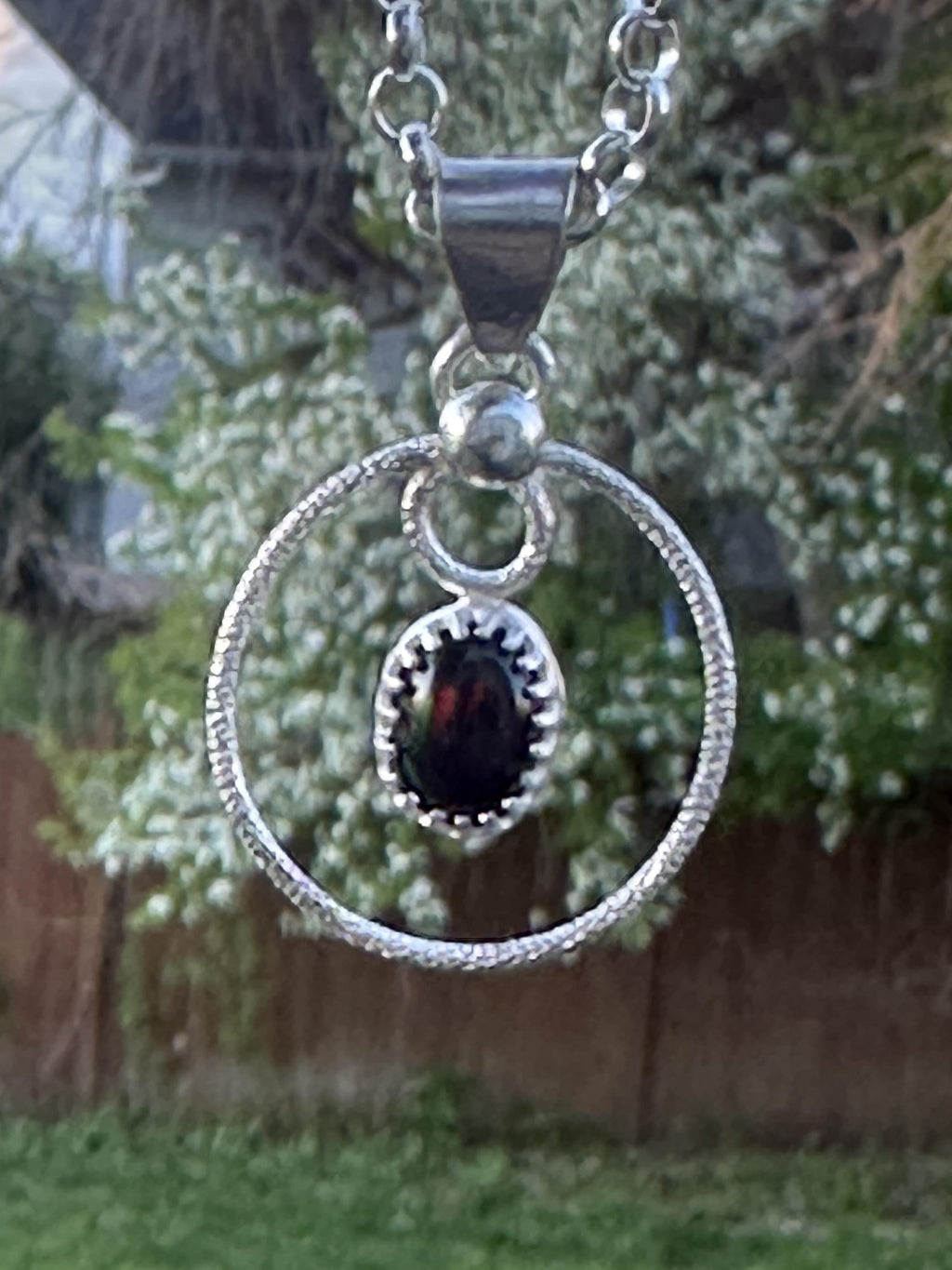 Ethiopian Black Opal Sterling Silver Sparkle Pendant - for transformation and healing | Studio Staples Collection