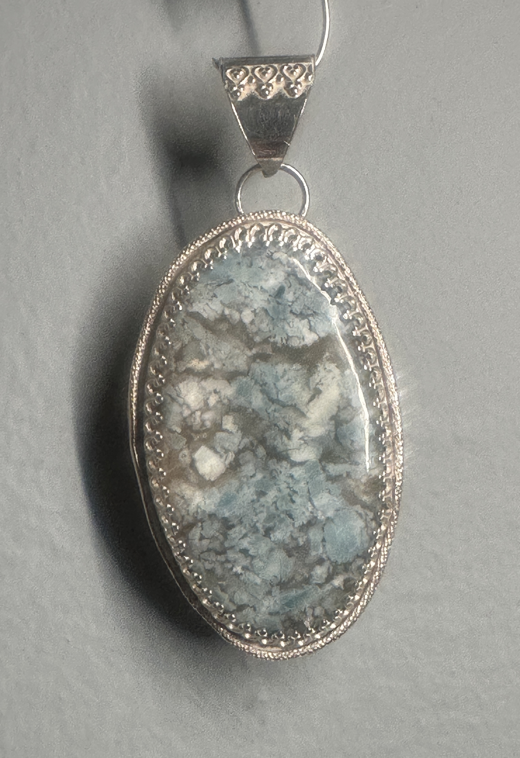 Opal & Chalcedony Sterling Silver Pendant | Large Natural Stone Boho Pendant | Handcrafted Crystal Jewelry for inspiration and to reduce anxiety