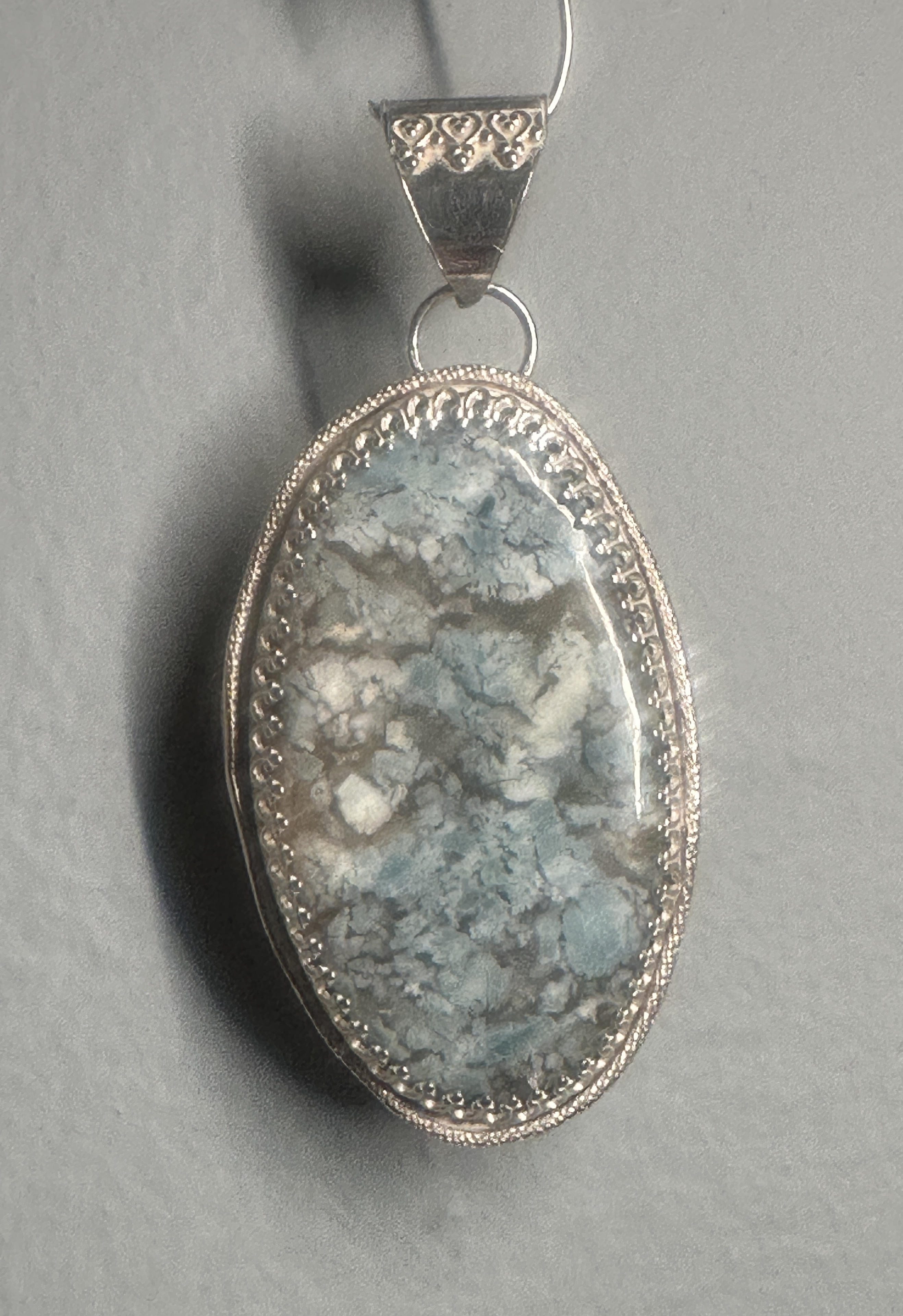 Opal & Chalcedony Sterling Silver Pendant | Large Natural Stone Boho Pendant | Handcrafted Crystal Jewelry for inspiration and to reduce anxiety